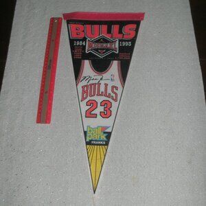 1994 CHICAGO BULLS A Salute To MICHAEL JORDAN Pennant BALL PARK FRANKS Promo